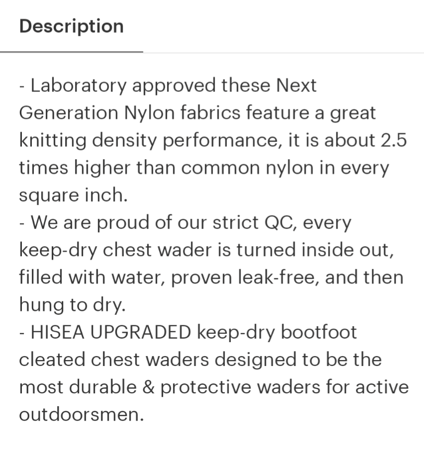 HISEA PVC Fishing Waders