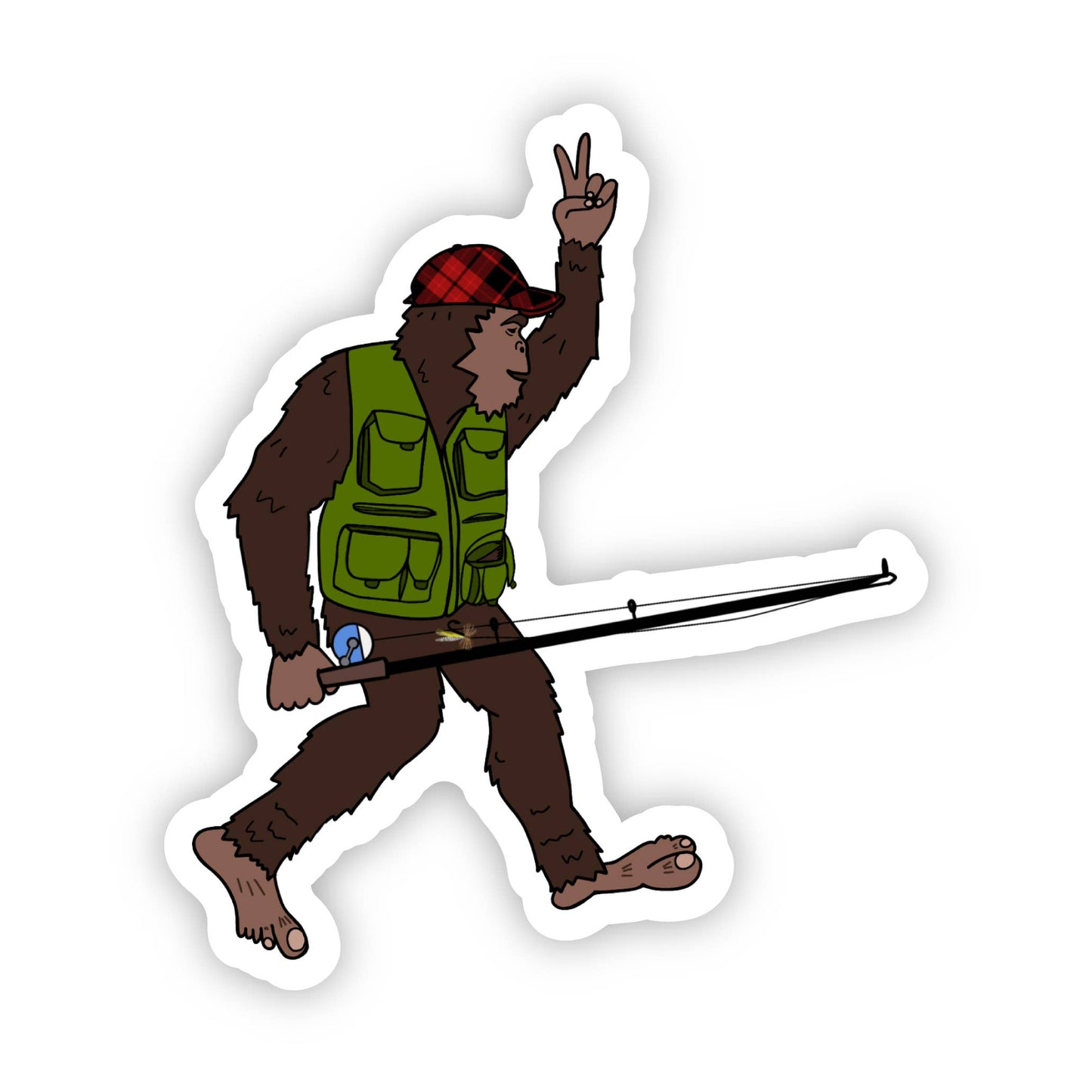 Bigfoot Fly Fishing Sticker