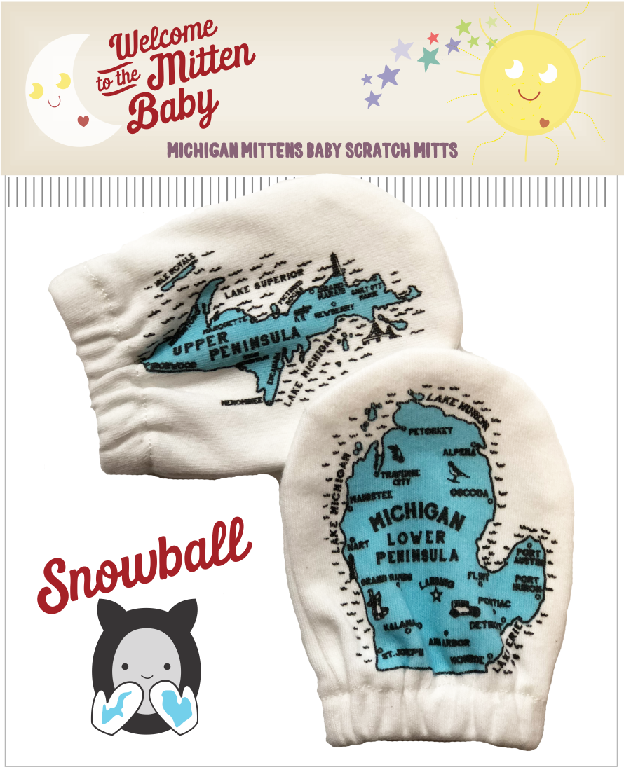 Michigan Mittens Baby Scratch Mitts