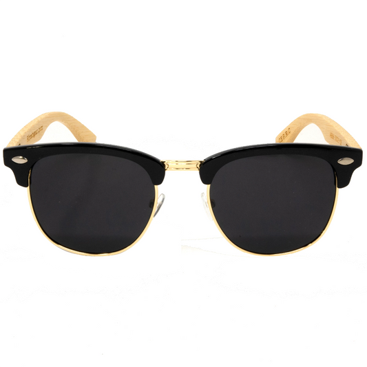 Sunny Sides Black - Vintage Wooden Sunglasses