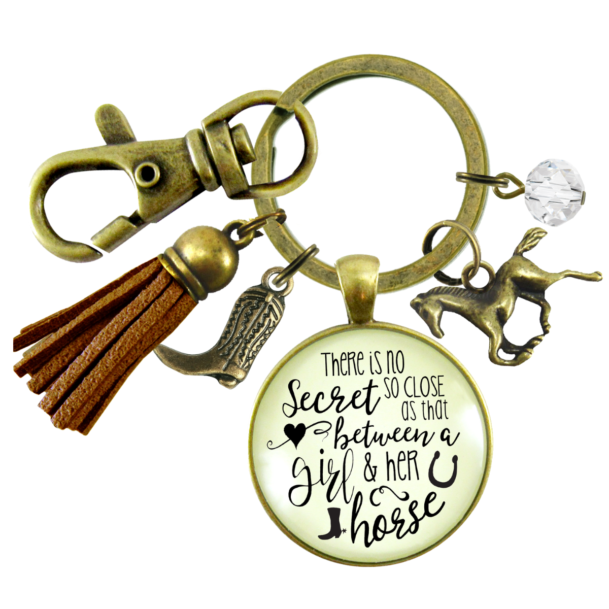 Horse Keychain No Secret So Close Equestrian Inspire Jew…