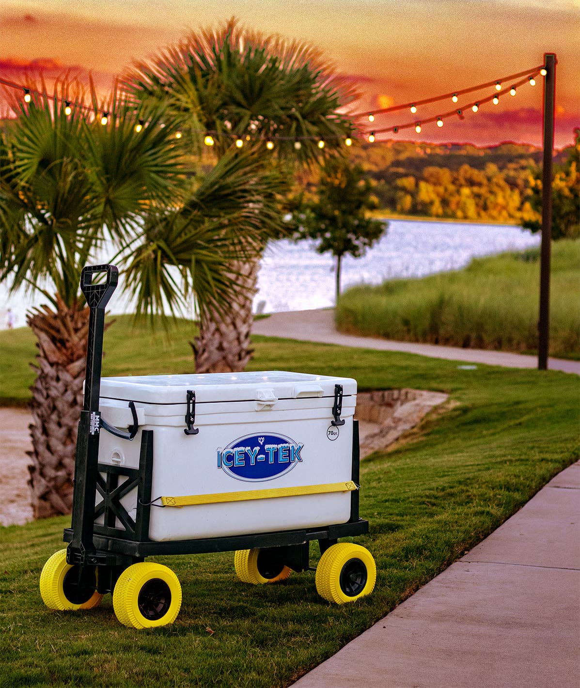 Cooler Caddy & Fishing Cart-Yellow