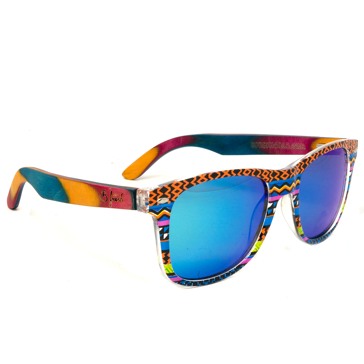 Honey Drippers - Wooden Sunglasses - Colored Skateboard