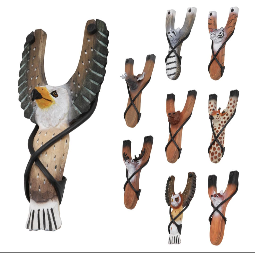 Carved Animal sling shots