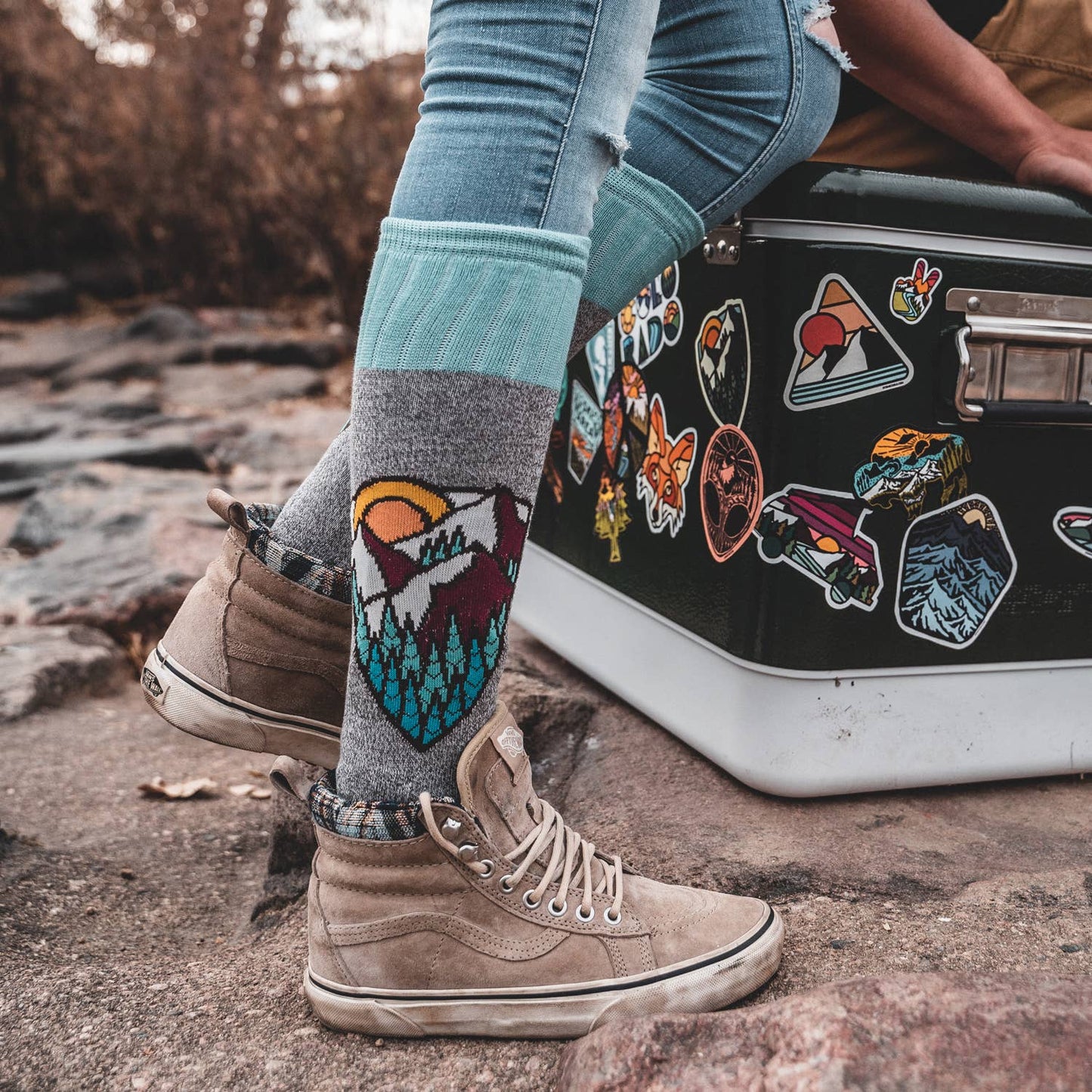 Mountain Top Women's Hiking Socks - Grey