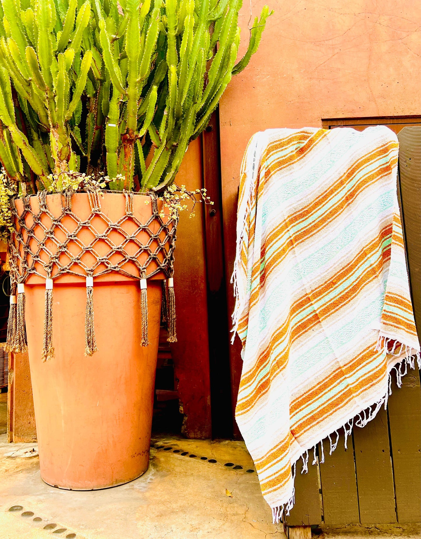 Coconut Cove Throw Blanket l Mexican Blanket l Throw Blanket
