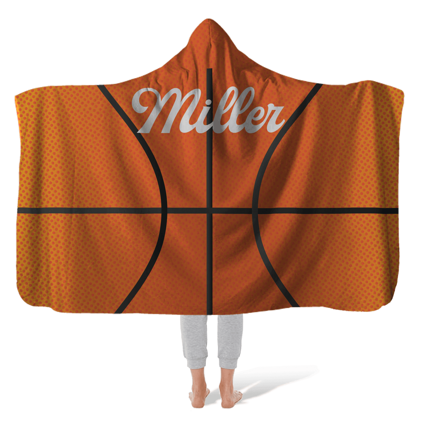 Hooded Fleece Blanket: Basketball