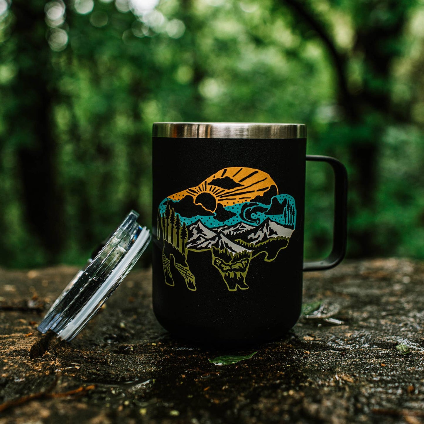 Bison Camper Mug Black