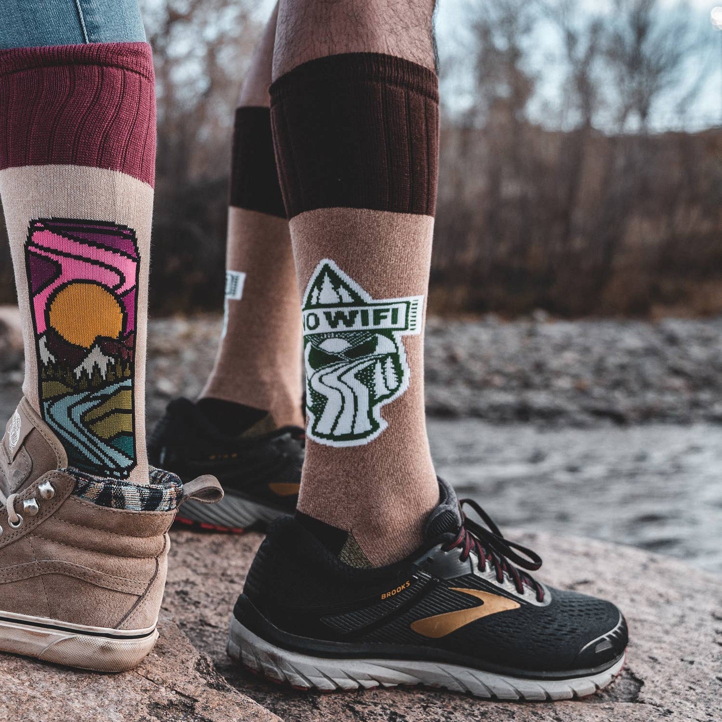No Wifi Men's Hiking Socks - Hemp