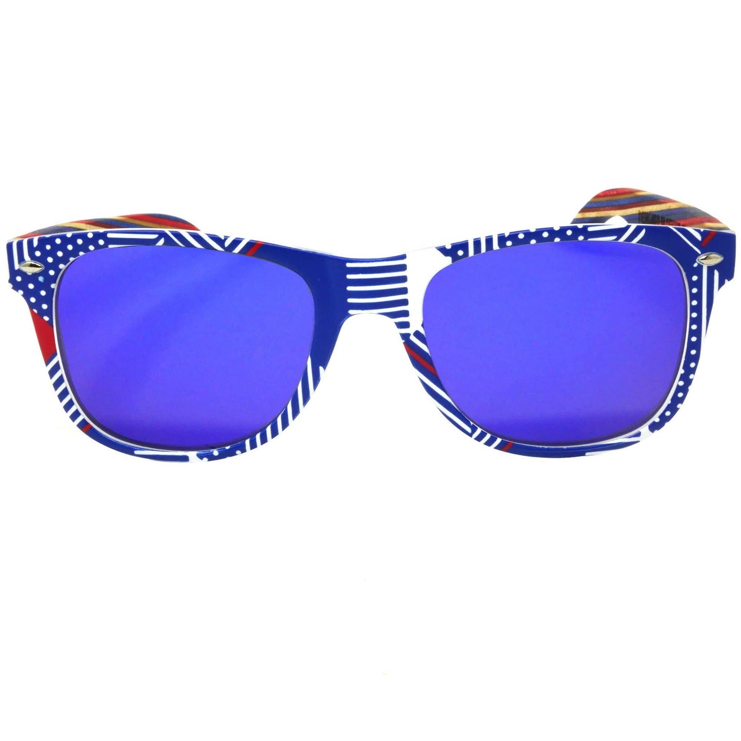 The Presidentials - Wooden Sunglasses - Colored Skateboard