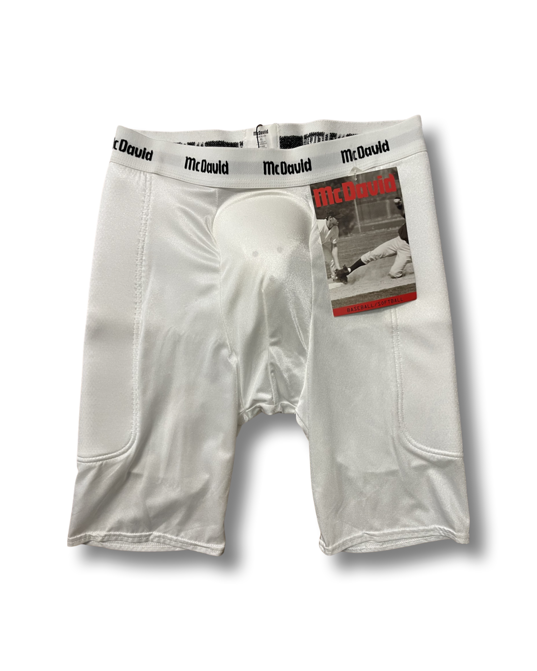 White McDavid Baseball sliding shorts w/ cup NWT, XL