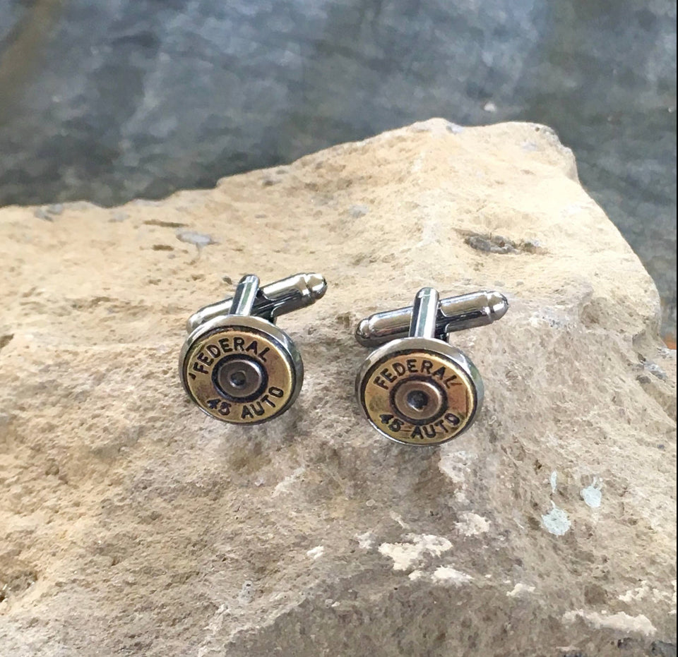 Recycled Law Enforcement Bullet Cuff Links