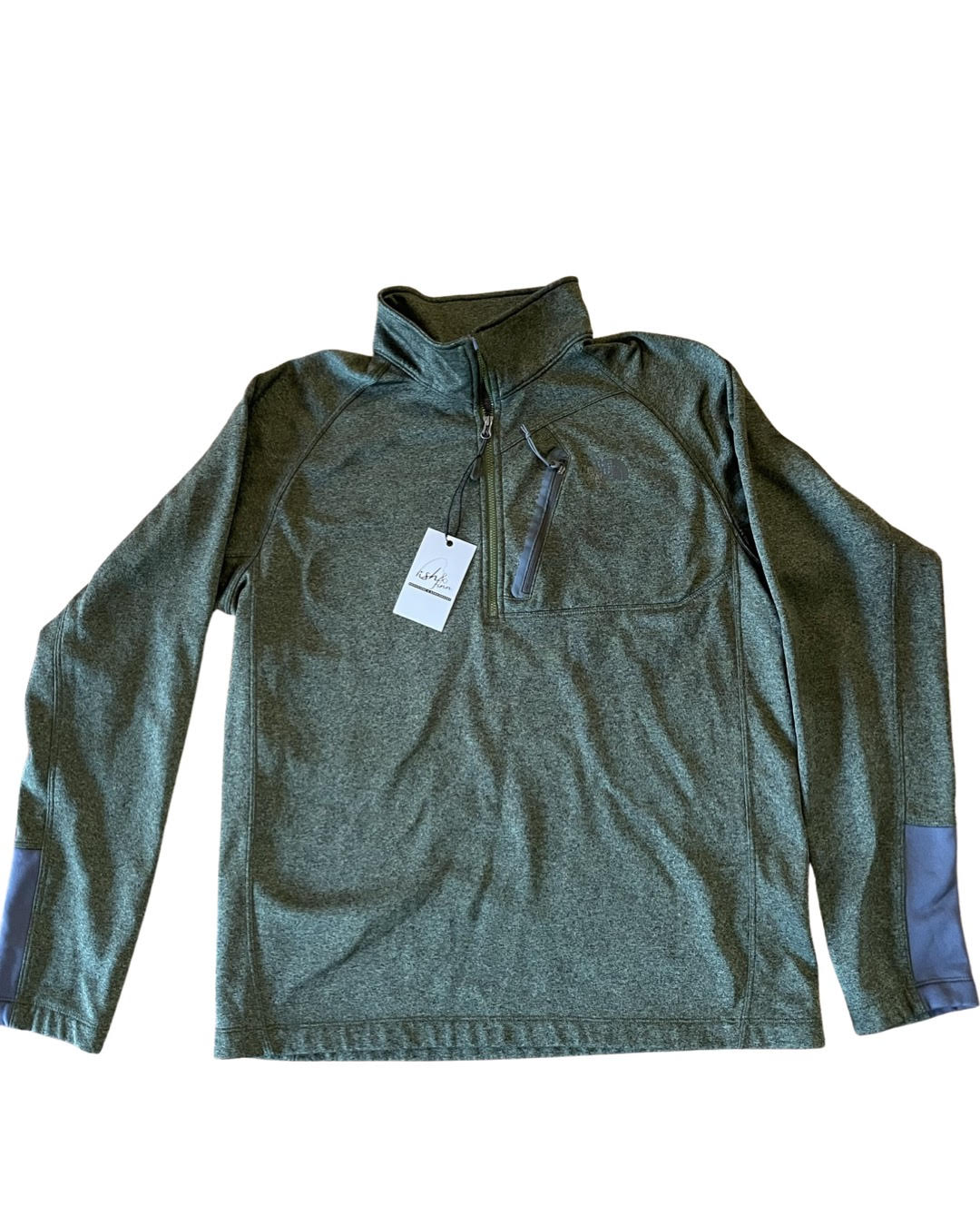 Green The North Face Quarter Zip Jacket, Large