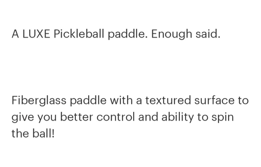 Luxe Pickleball Paddle, Blue Checker