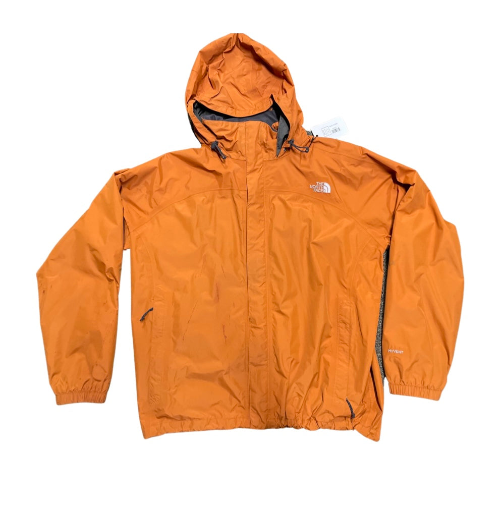 Orange The North Face Rain Jacket, XL