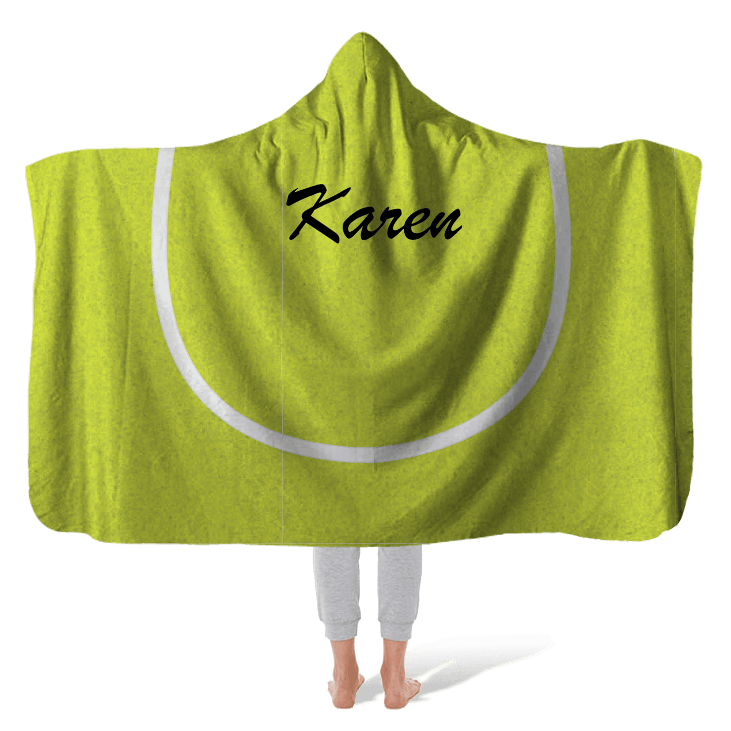Hooded Fleece Blanket: Tennis Time