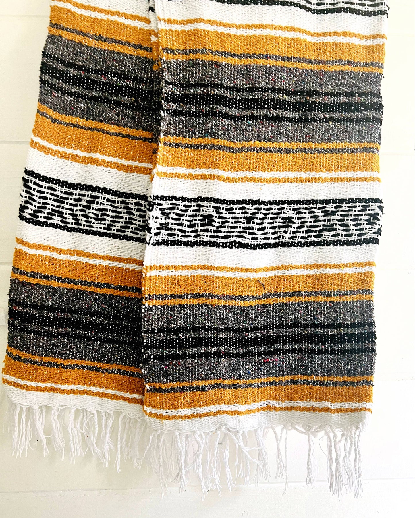 Golden Mexican Blanket l Throw Blanket l Spring Home Decor