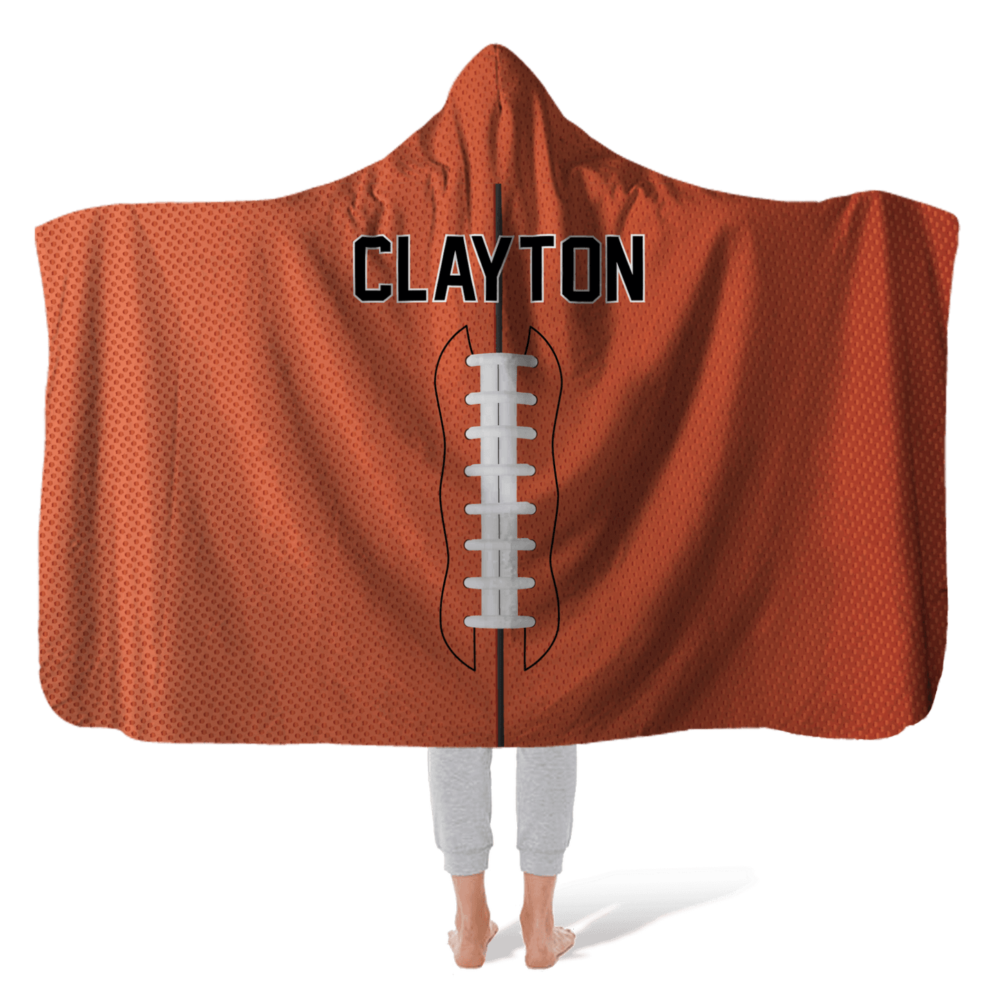 Hooded Fleece Blanket: Football