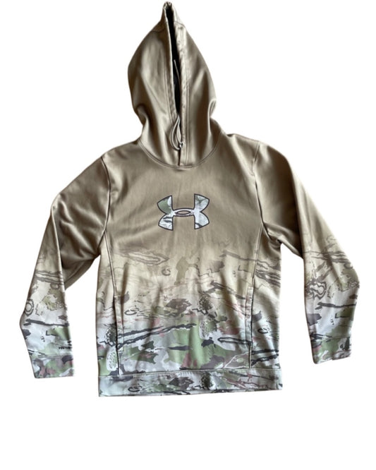 Green Camo Under Armour Hoodie Large