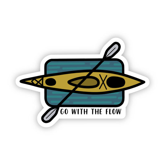 Go with the Flow Kayak Sticker