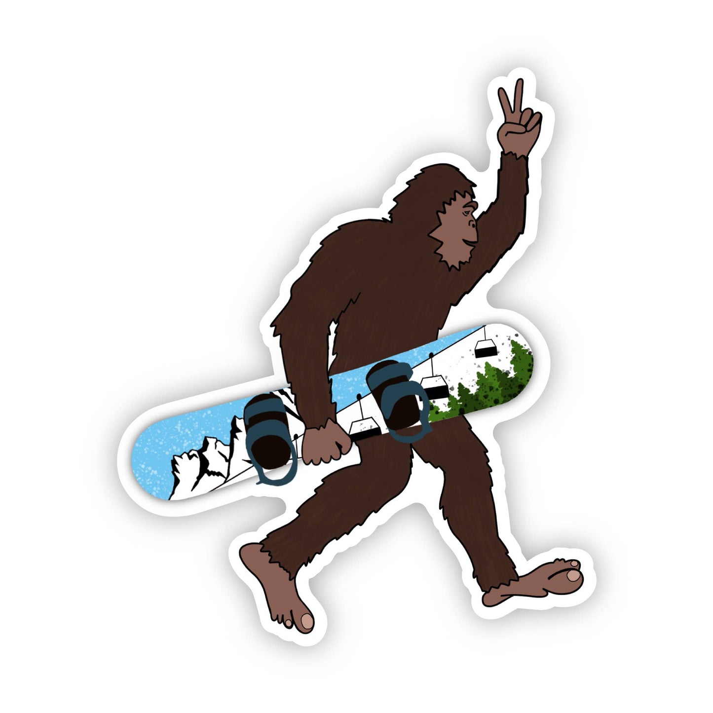 Bigfoot Snowboard Sticker