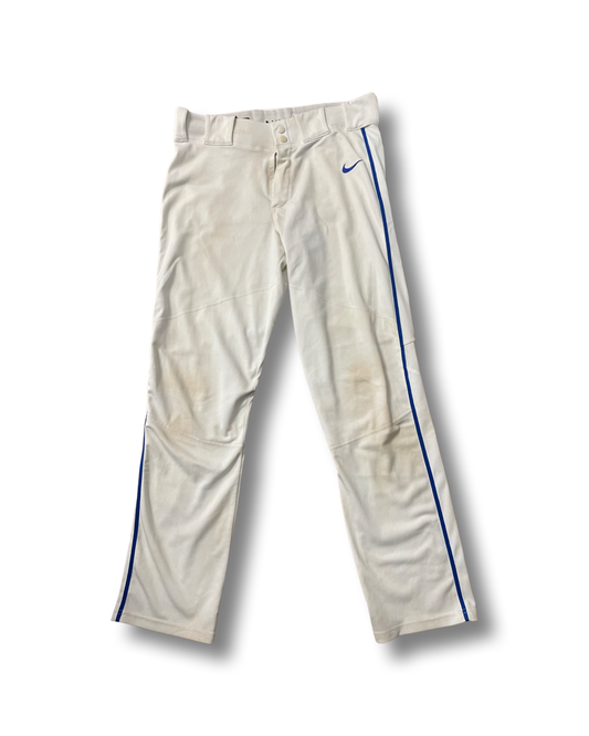White/Blue Nike Baseball Pants, Medium